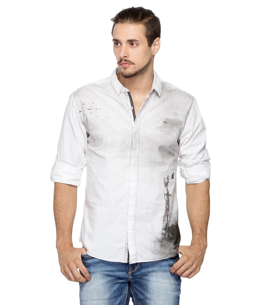 spykar white shirt
