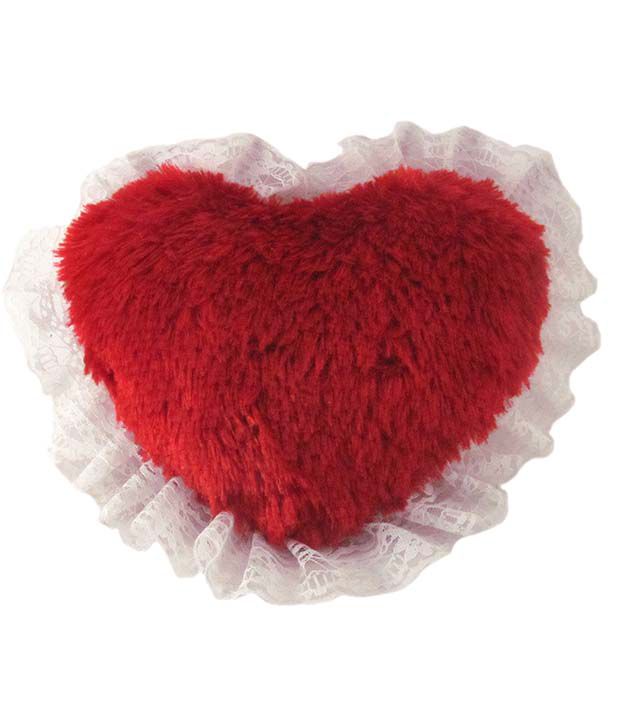     			Tickles Red Heart Cushion Stuffed Soft Plush Toy Love Girl 22 cm