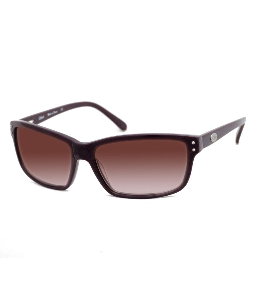 Chloe Brown Medium Men Rectangle Sunglasses - Buy Chloe Brown Medium ...