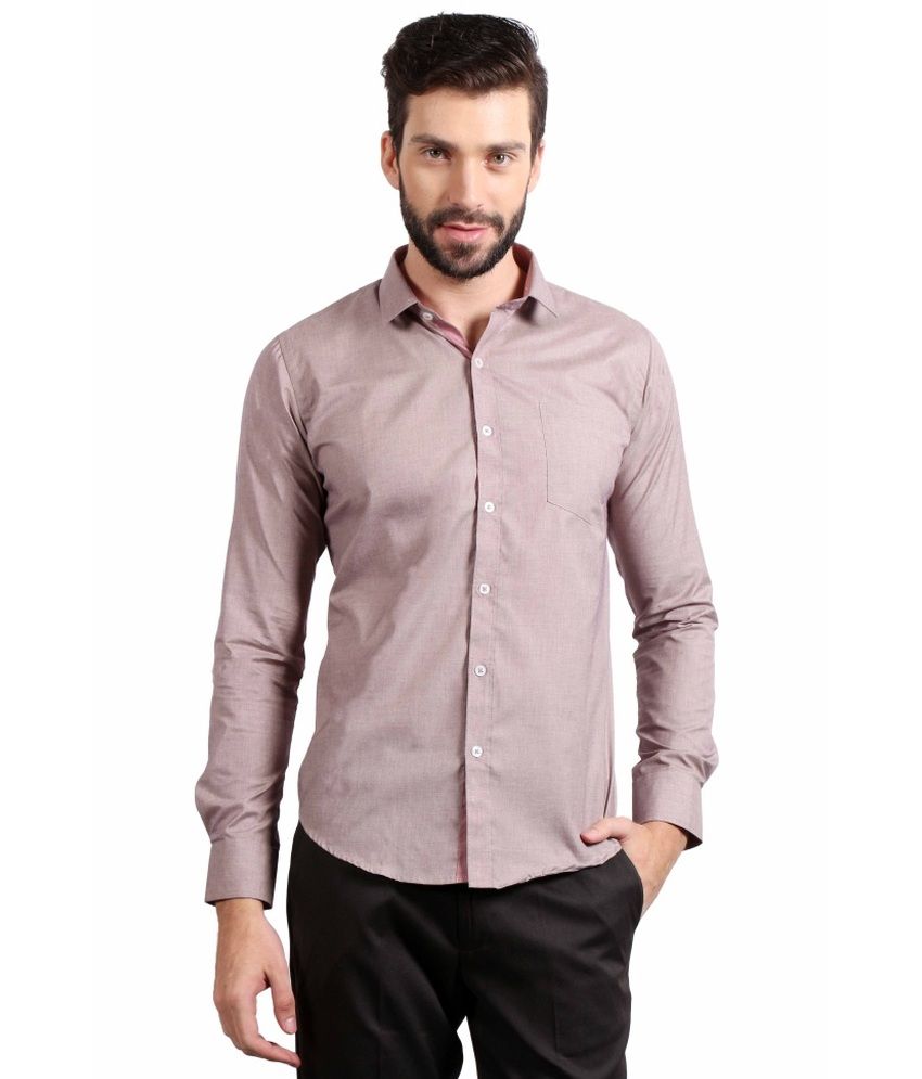 brown formal shirts