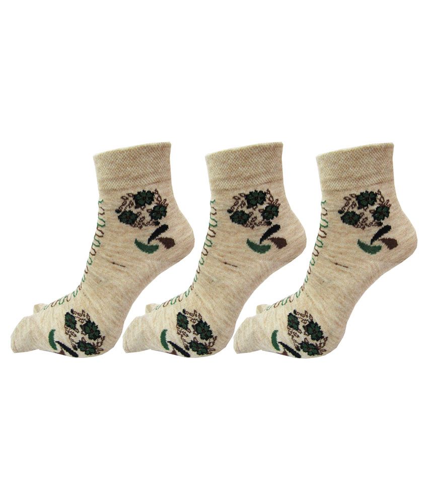     			Rc. Royal Designer Ankle Woolen Thumb Women's Winter Socks (Pack of 3)
