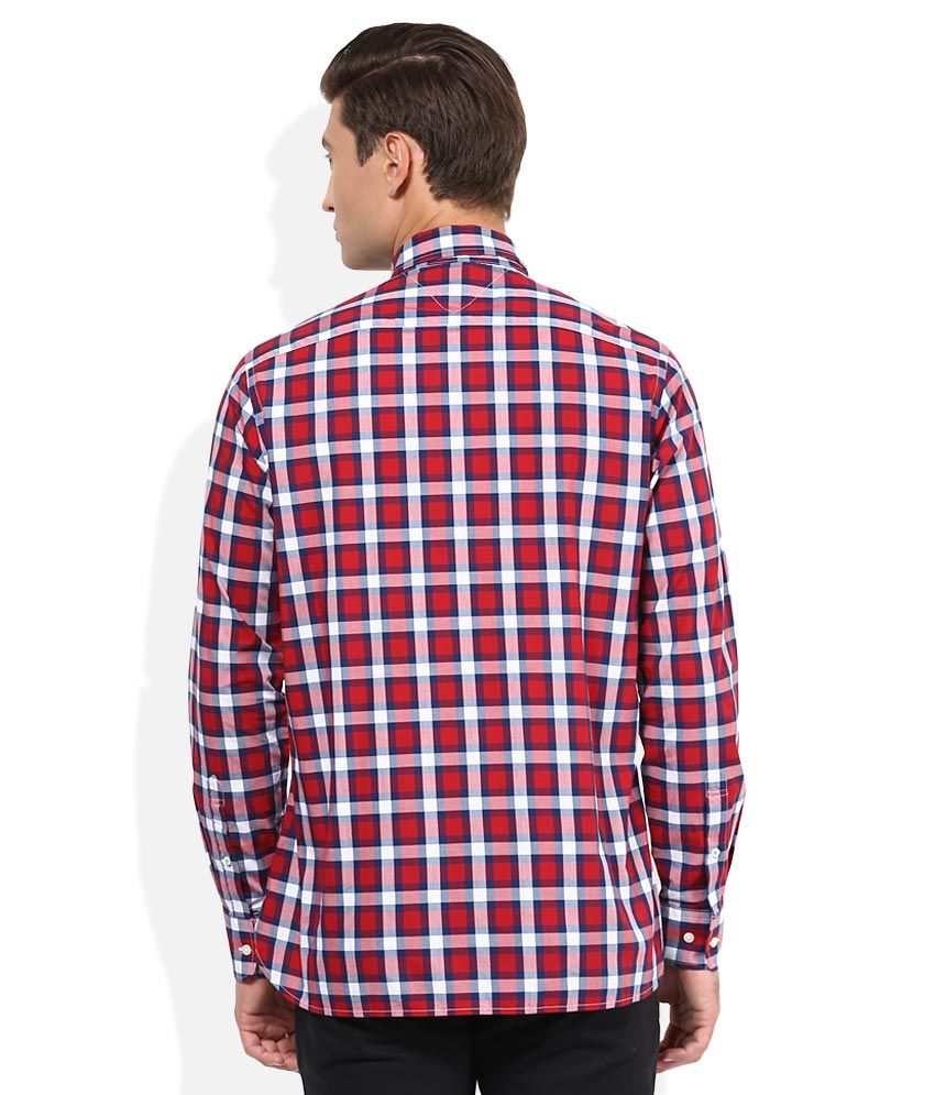 tommy hilfiger red check shirt