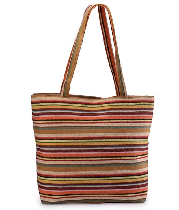 Saffron Craft Brown Jute Shoulder Bag Buy Saffron Craft Brown Jute