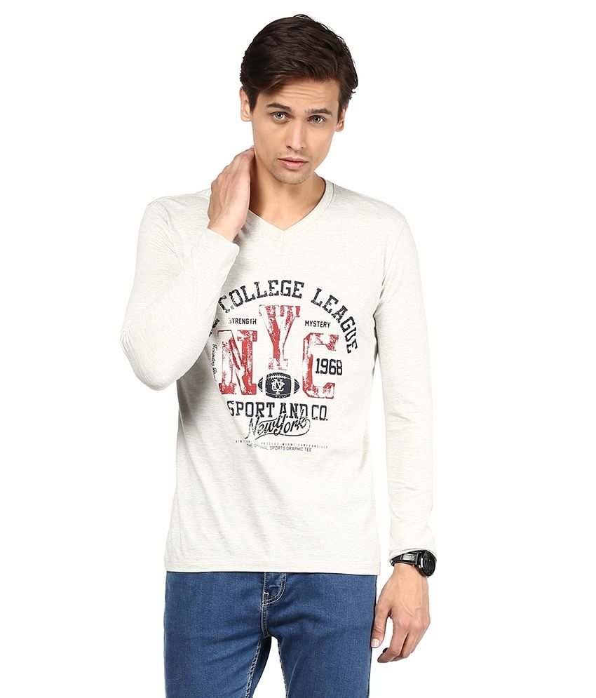 American Crew White Cotton T-shirt 