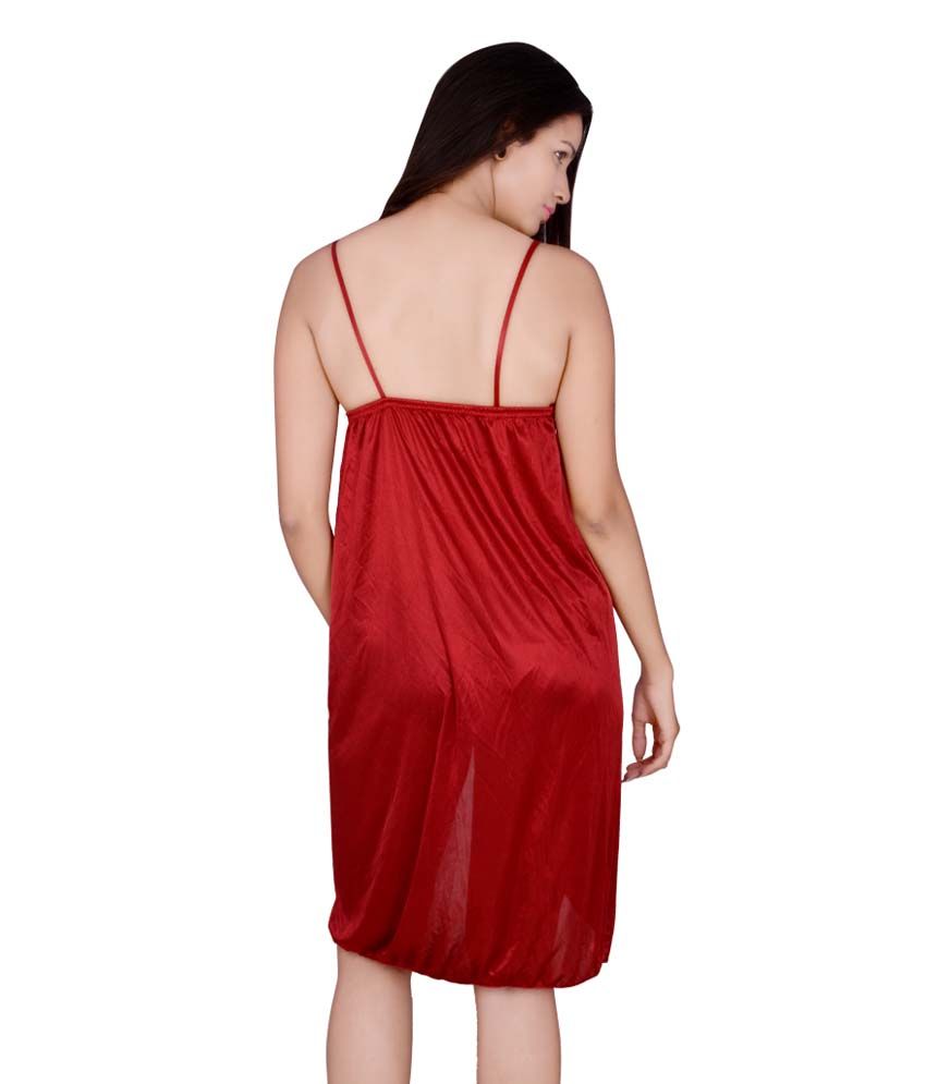 Buy Kanika Maroon Satin Nighty Online at Best Prices in India - Snapdeal