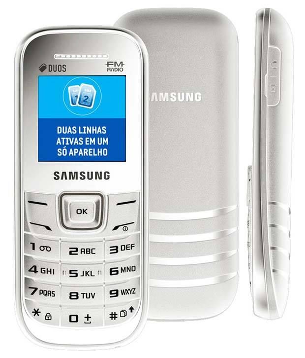 samsung e1207 white feature phone