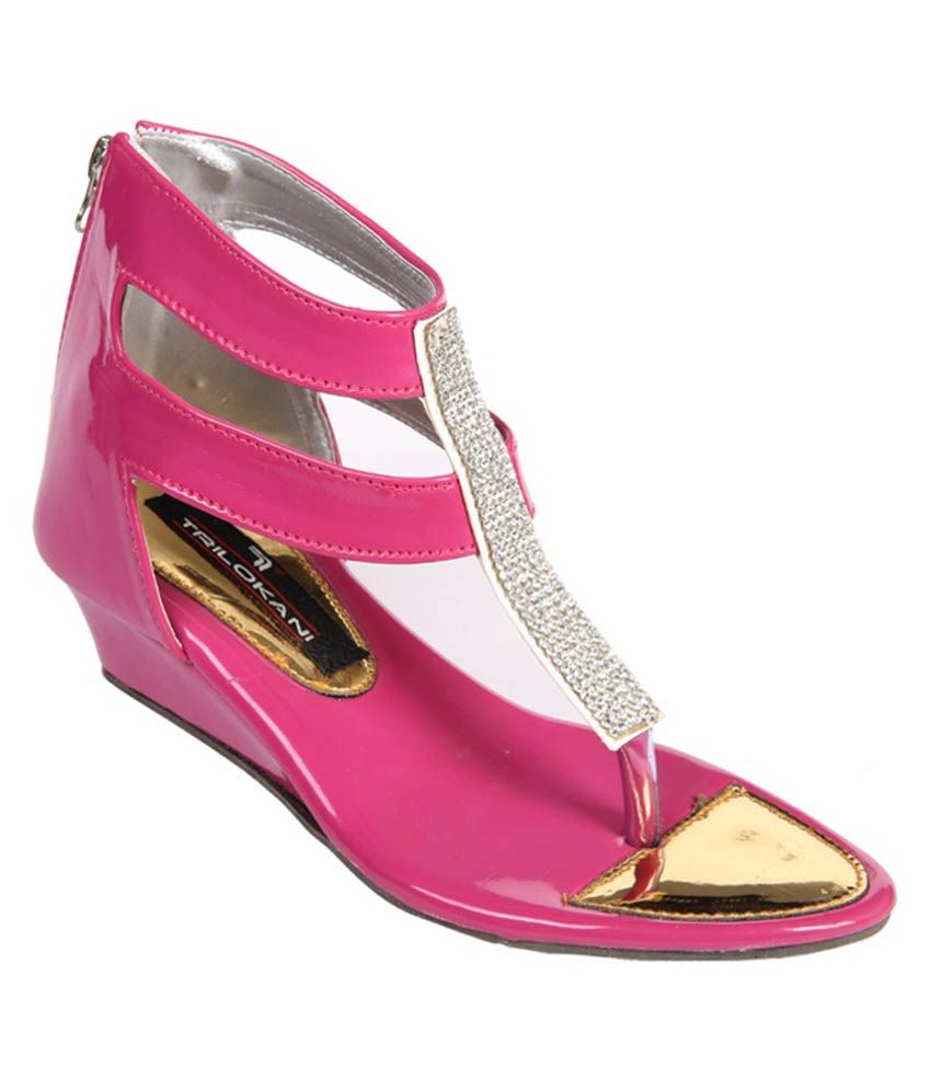 Trilokani Pink Sandals For Girls SDL963676482 1 48c83