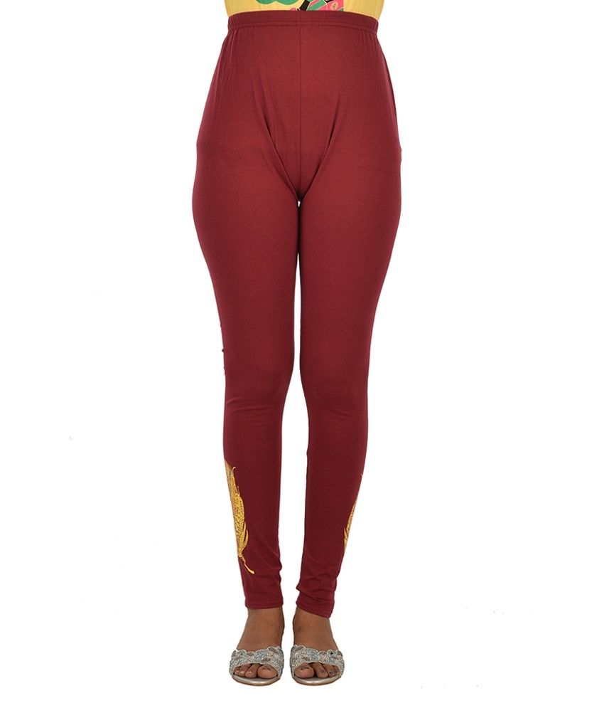 Psyna Maroon Cotton Churidars Price in 