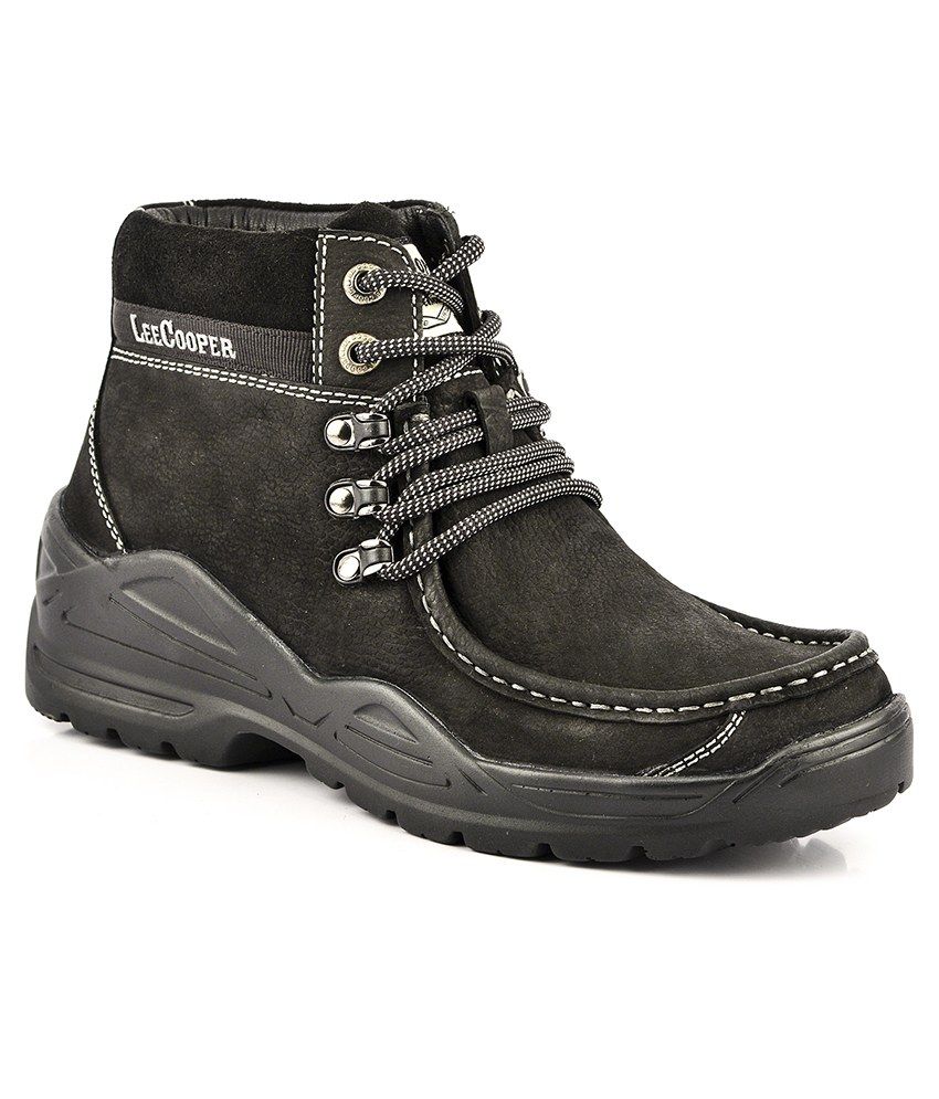 lee cooper black boots