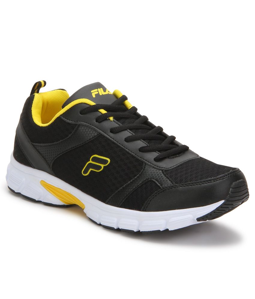 fila black sports shoes