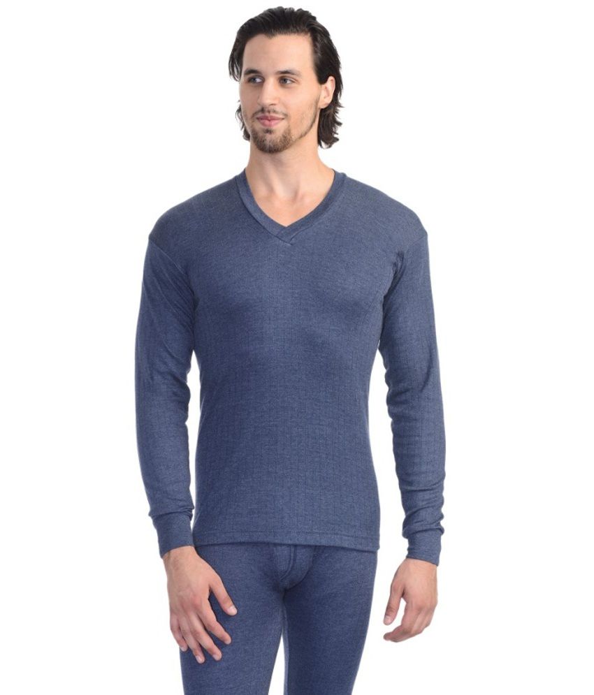 Rupa - Navy Blue Cotton Men's Thermal Tops ( Pack of 1 ) - Buy Rupa ...