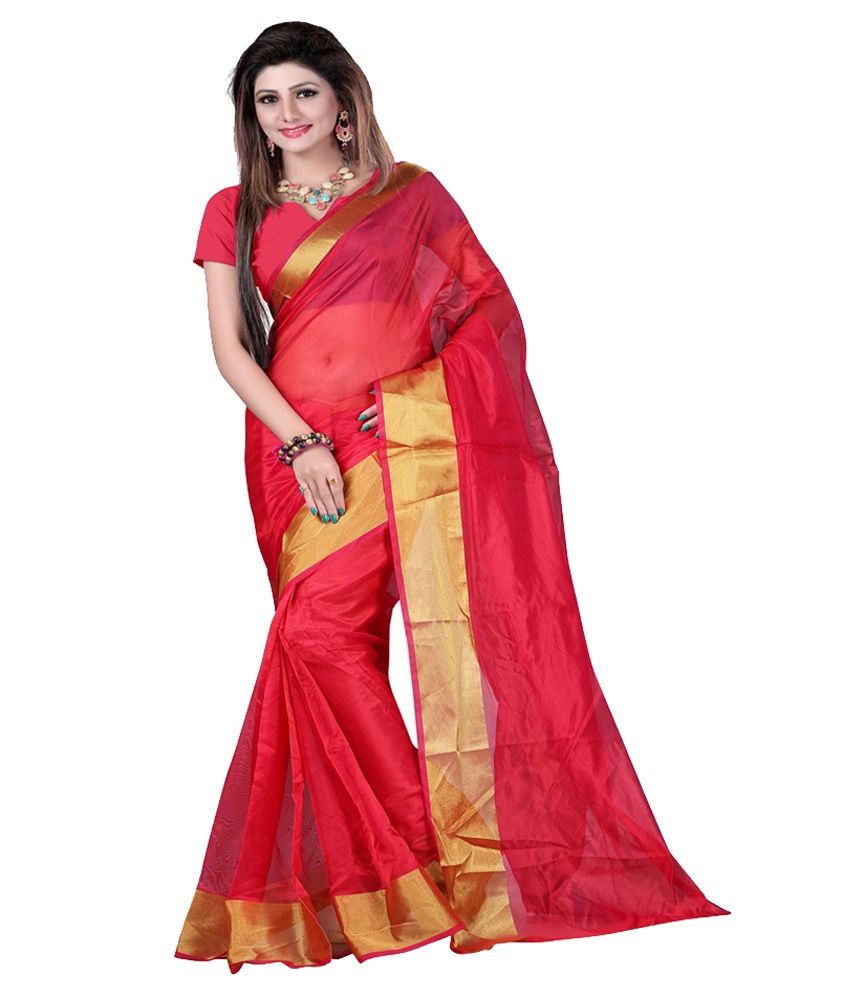 Fashion Designer Red Bhagalpuri Silk Saree Buy Fashion Designer Red Bhagalpuri Silk Saree 5574