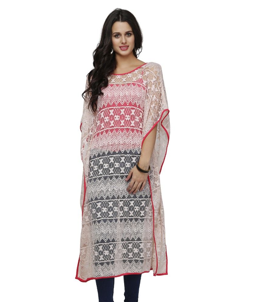 Buy Ojjasvi White Cotton Kaftans Online at Best Prices in India Snapdeal