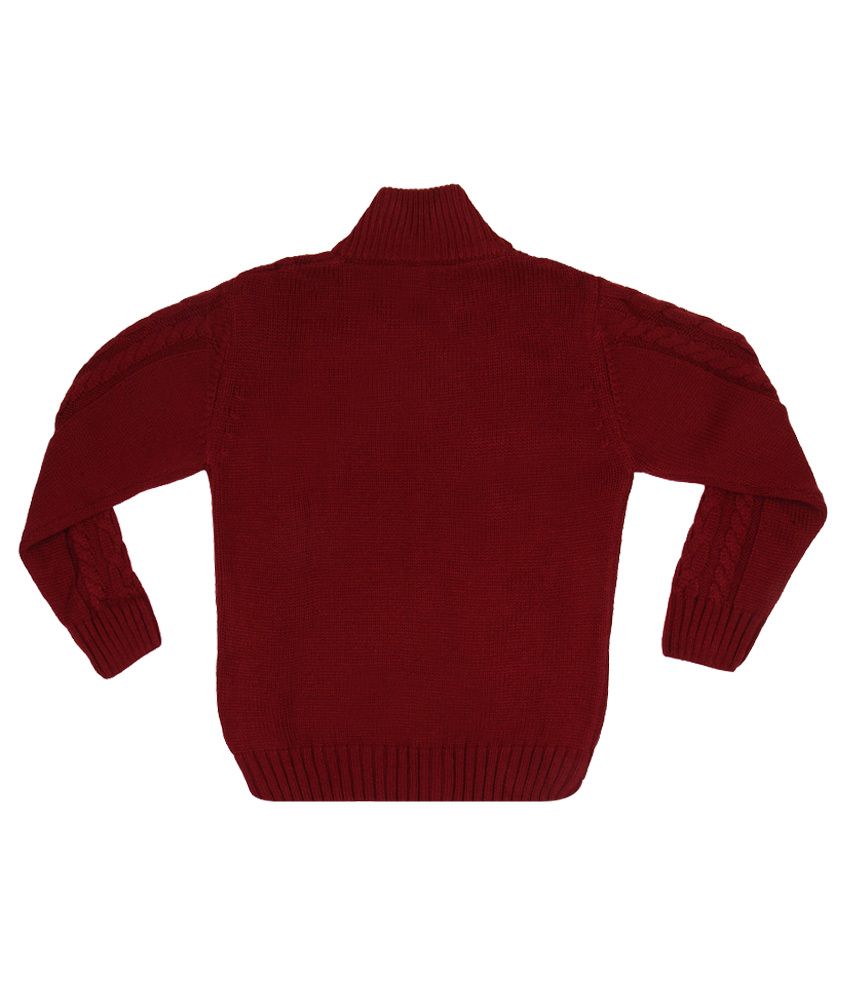 high neck maroon top