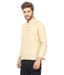 Vivid India Beige Cotton Short Kurta