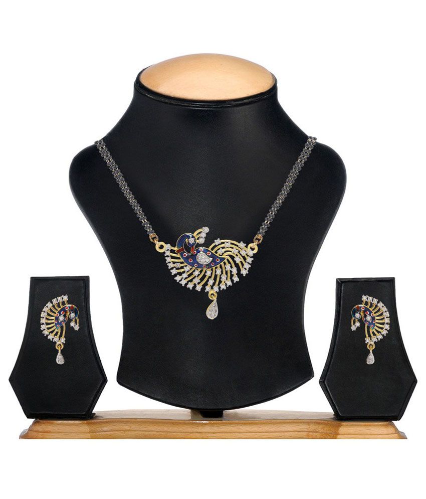     			Youbella American Diamond Mangalsutra Set