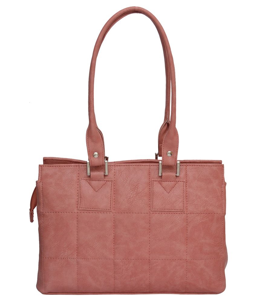 pink hobo leather handbag