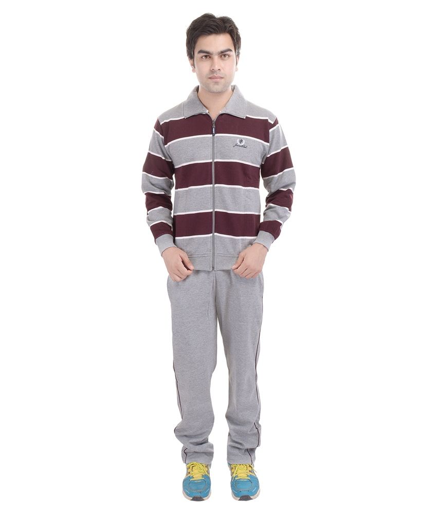 mens grey cotton tracksuit