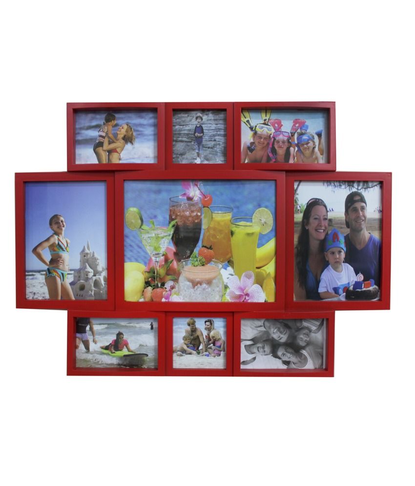 12 Slot Picture Frame Ideas Blacksmith Red 9 Slot Family Photo Frame