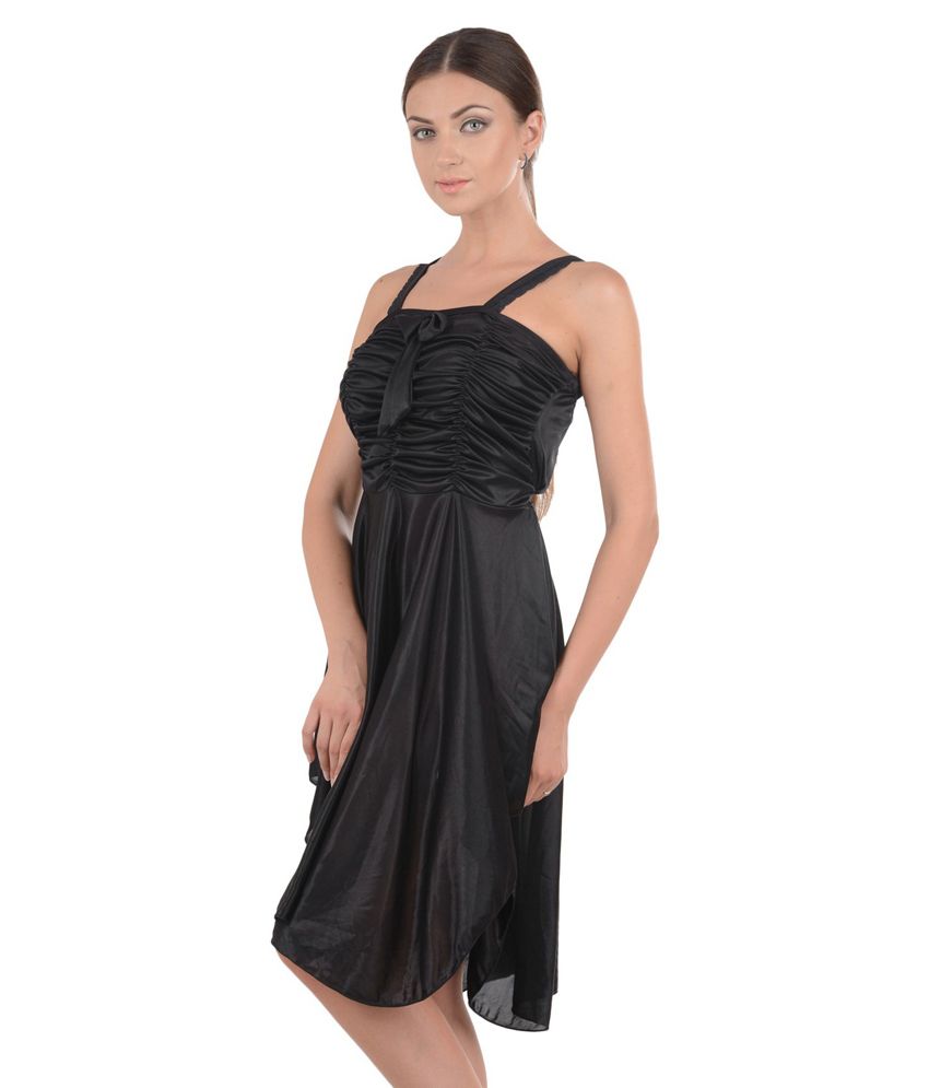 Buy Boosah Black Satin Baby Doll Dresses Online at Best Prices in India ...
