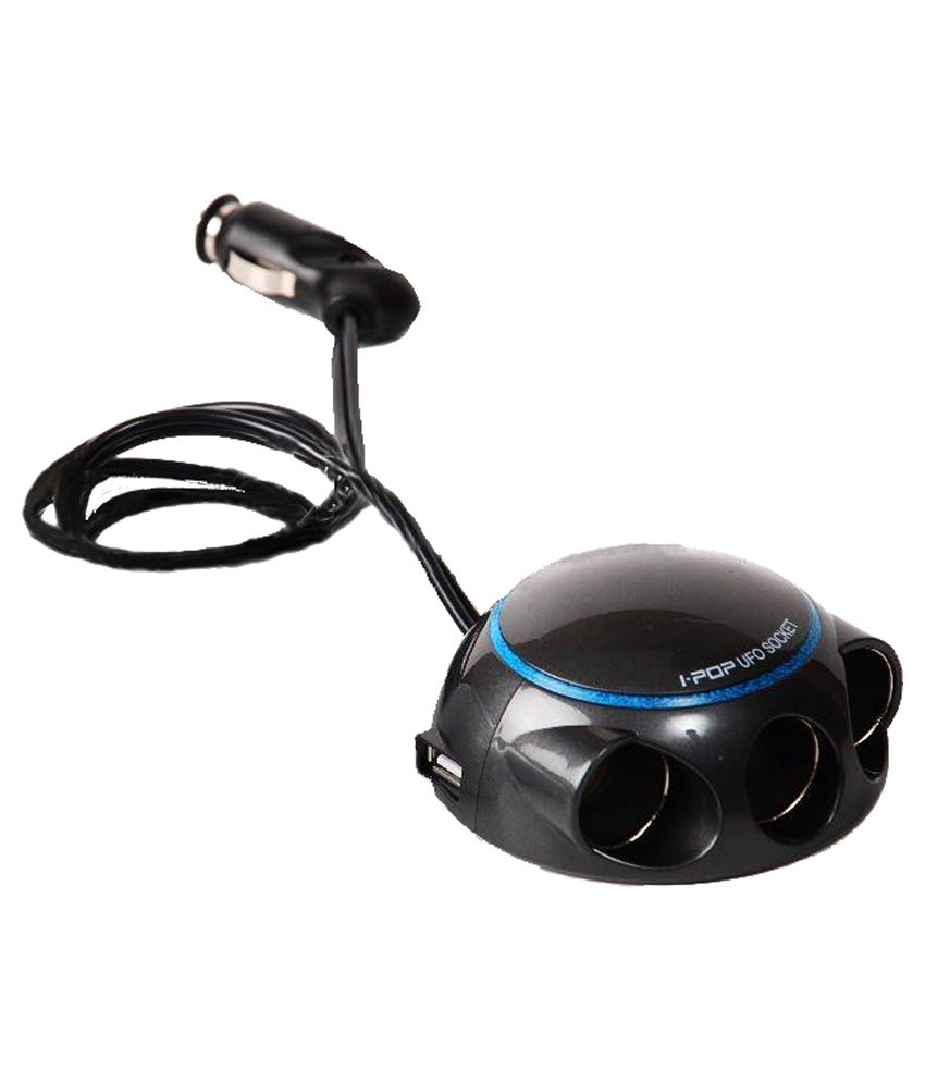 Autokraftz I Pop UFO USB & Hole Socket For Toyota Corolla-Black 
