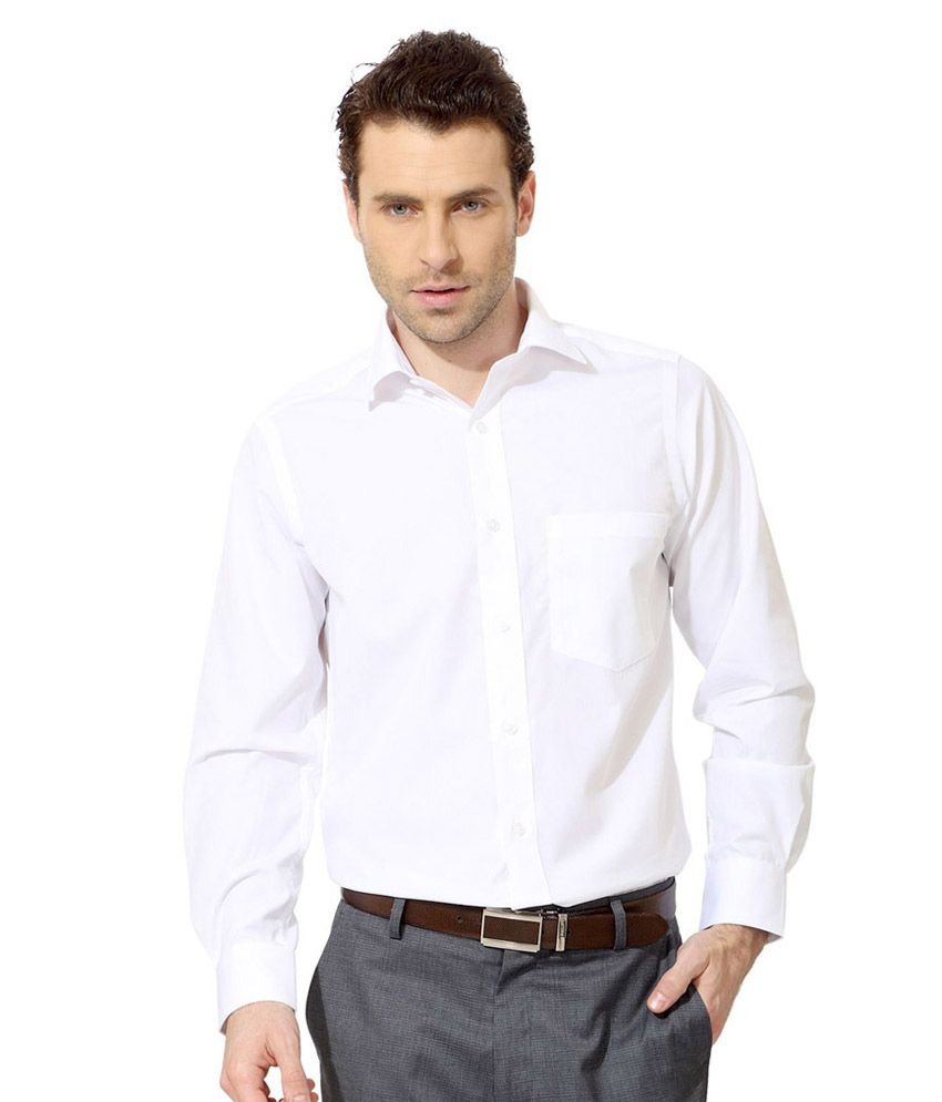 Fabmark White Formal Shirt - Buy Fabmark White Formal Shirt Online at ...