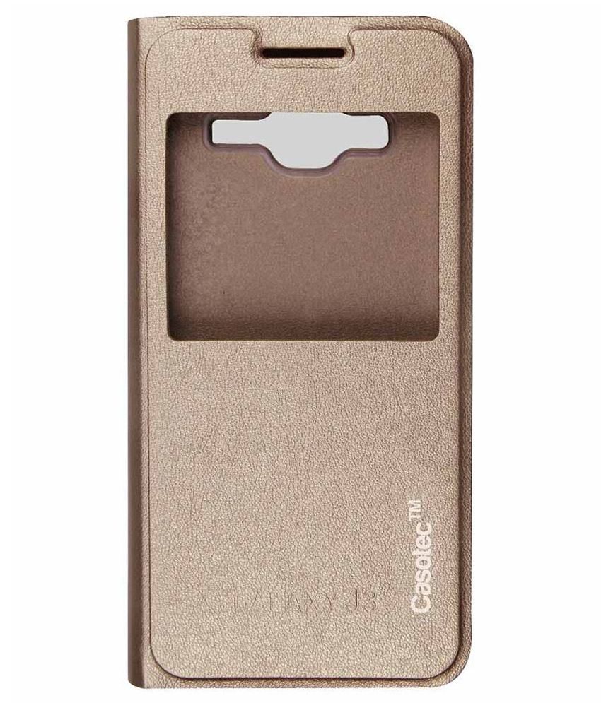 casotec flip cover for samsung galaxy j3 gold flip casotec flip cover for samsung galaxy j3 gold flip