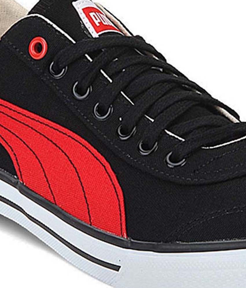 puma black casual shoes