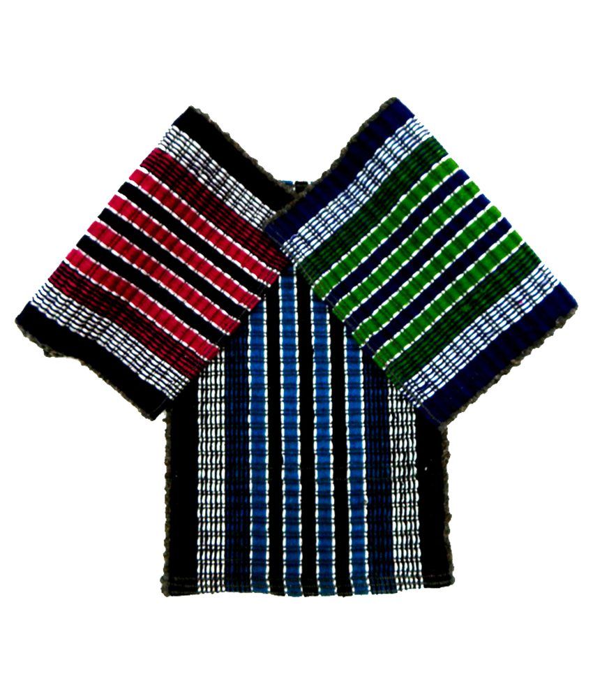 Peponi Multicolor Cotton Hand Woven Floor Mat Set of 2 Buy Peponi