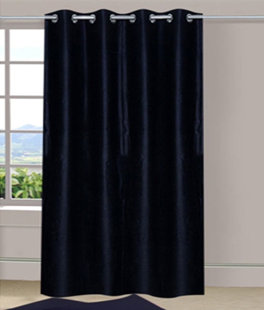 Sai Arpan Single Window Eyelet Curtain Solid Black Buy Sai Arpan Single Window Eyelet Curtain