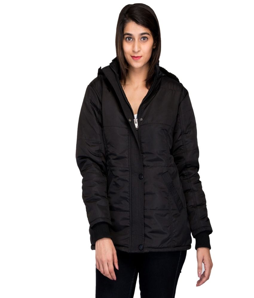 Buy Winter Fuel Black Nylon Jackets 