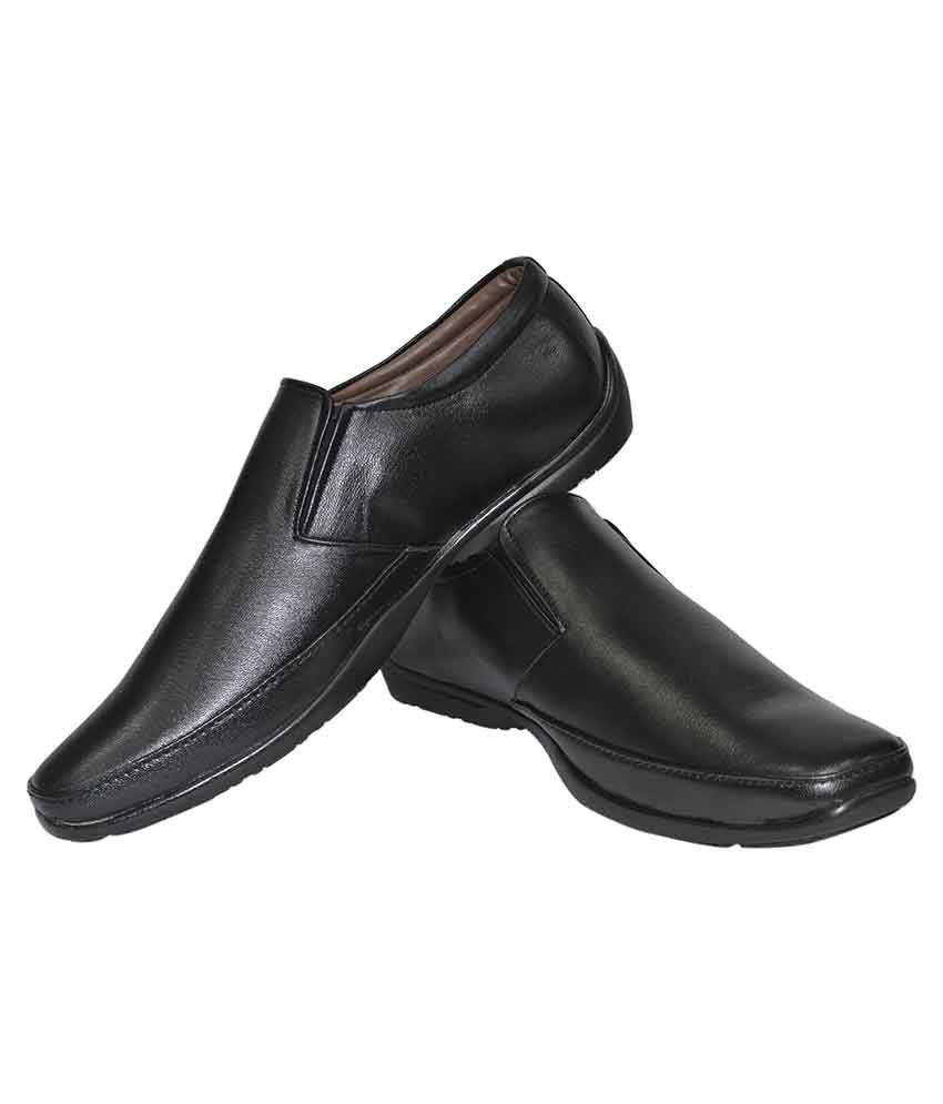 Human Steps Black Office Artificial Leather Formal Shoes Price in India ...