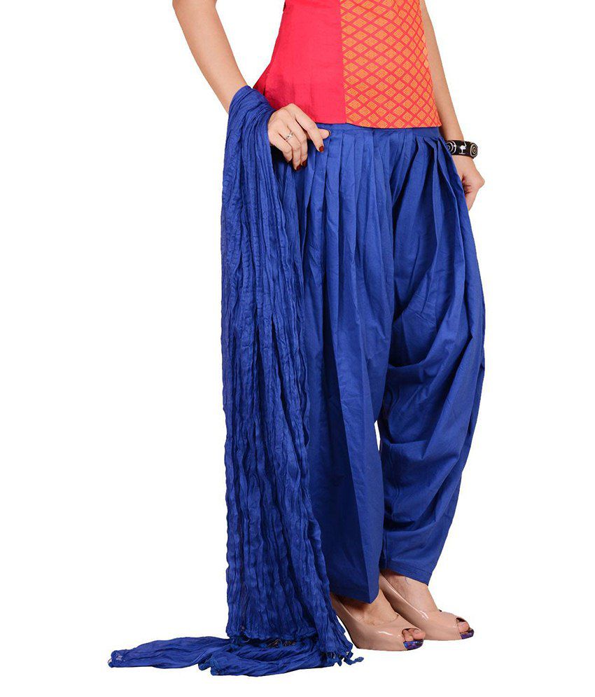 Traditional 2 Trendy.com Blue Cotton Patialas Price in India - Buy ...