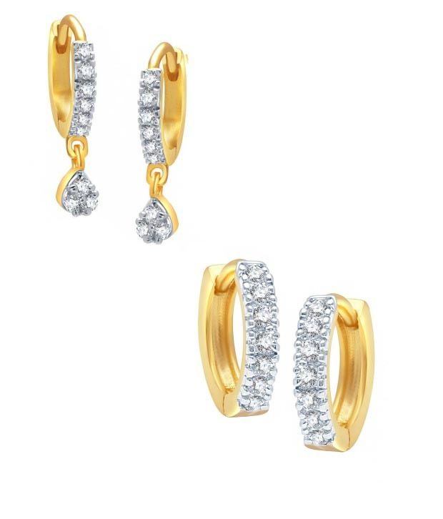     			Zeneme Gold Style Diva Earring - Pack Of 2