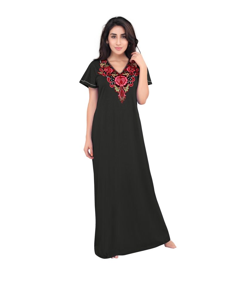 Buy Honey Dew Black Cotton Nighty Online at Best Prices in India - Snapdeal