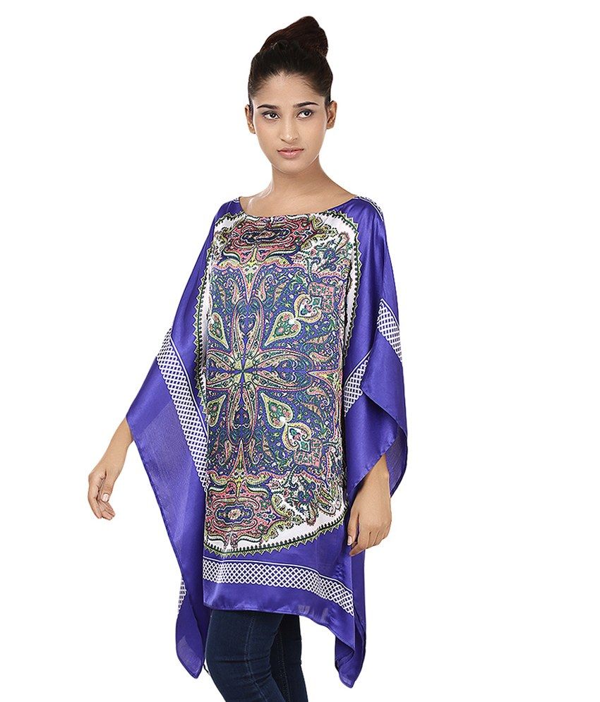 Buy India Inc Blue Satin Kaftan Online at Best Prices in India - Snapdeal