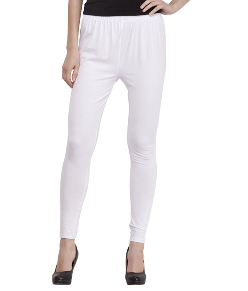 Buy Lasoon White Woolen Leggings 