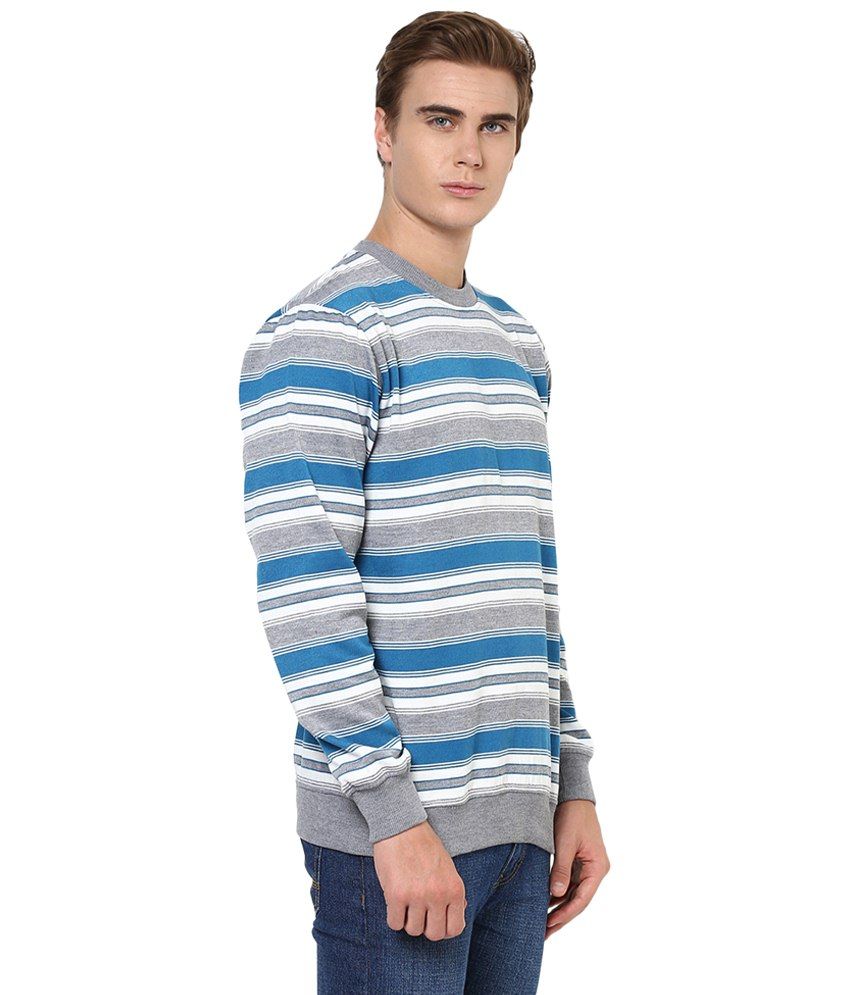 blue and white striped sweatshirt womens