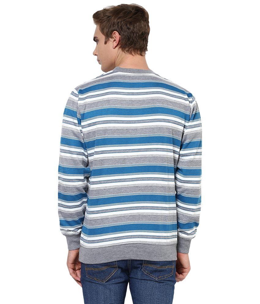 blue and white striped sweatshirt womens
