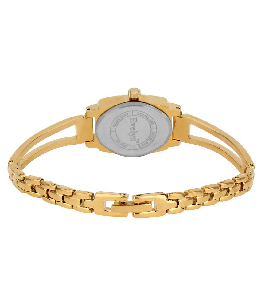 Eq Evelyn Golden Metal Wrist Watch Price in India: Buy Eq Evelyn Golden ...