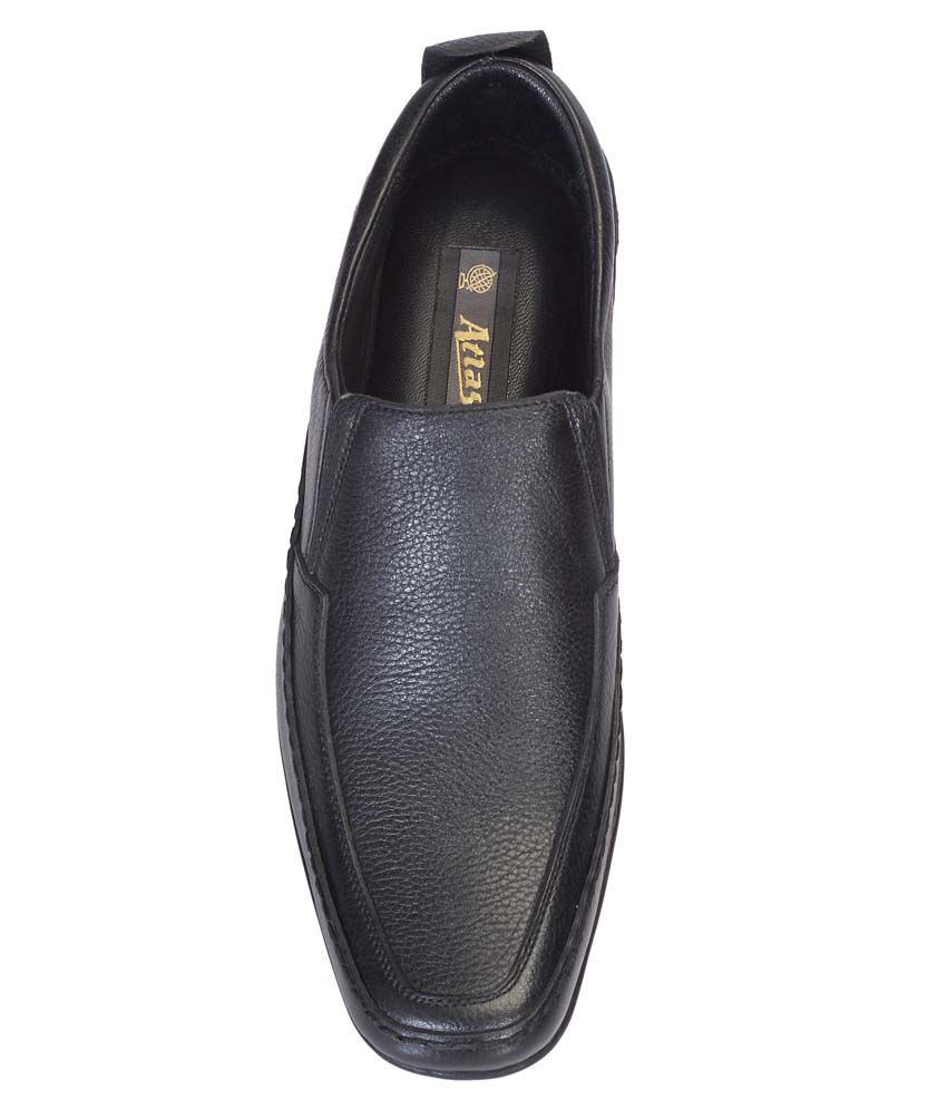 Atlas Shoes Black Formal Shoes Price in India- Buy Atlas Shoes Black ...