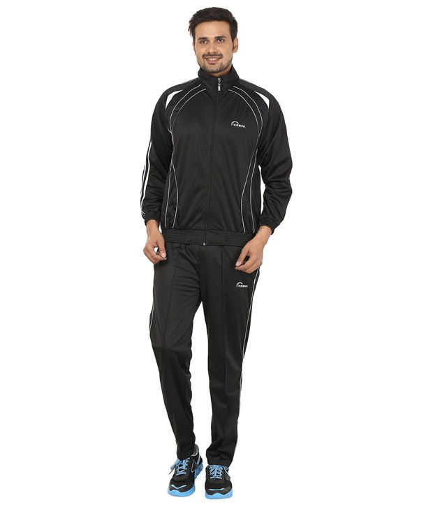 Keewi Black Polyester Men's Track Suit - Buy Keewi Black Polyester Men ...
