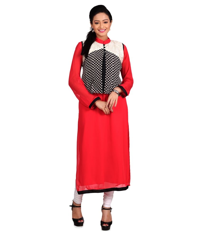 pure georgette kurtis online