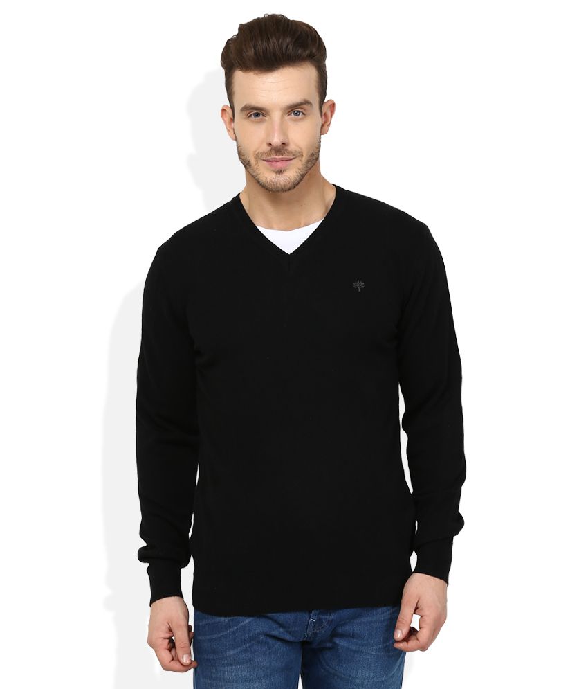 Woodland Black V-Neck Sweater - Buy Woodland Black V-Neck Sweater ...