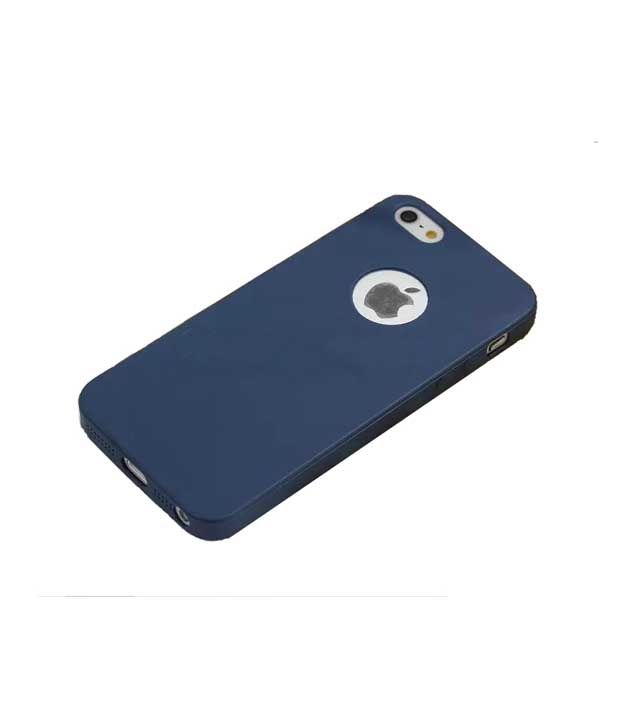 Apple iPhone 5S Cover by Egotude Blue Plain Back Covers Online at