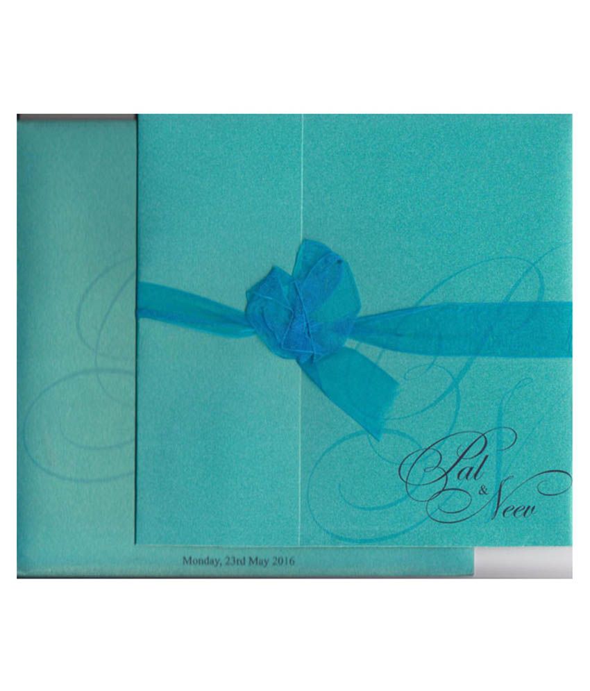 Valavi And Co Blue Fabric Soft Cover Wedding Card: Buy Online at Best Price  in India - Snapdeal