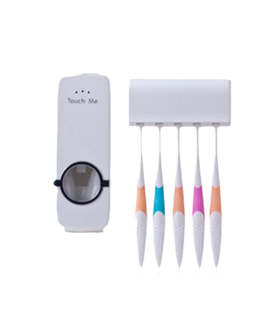 Buy Shree Marketing Toothpaste Dispenser with Toothbrush Holder White