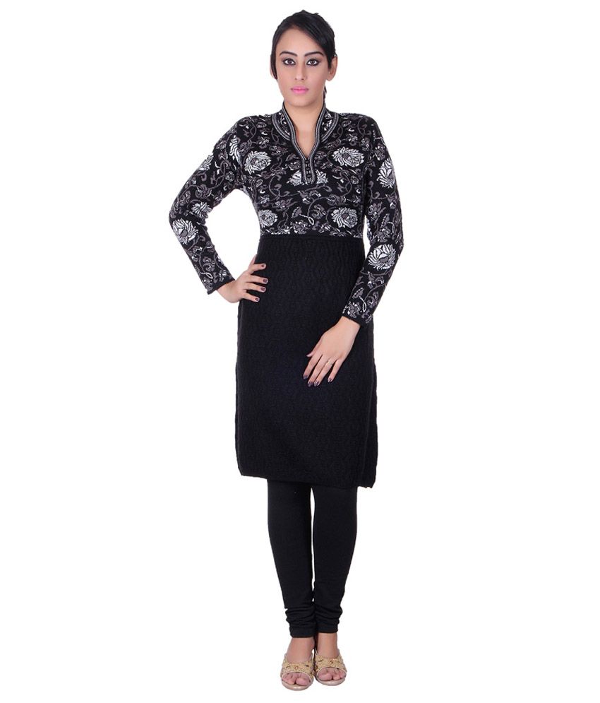 Giulia Black Acrylic Kurti - Buy Giulia Black Acrylic Kurti Online at ...