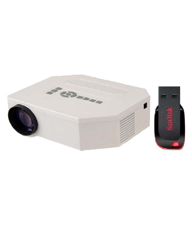     			Vox HDMI HD LED Projector White With 8 GB Pen Drive