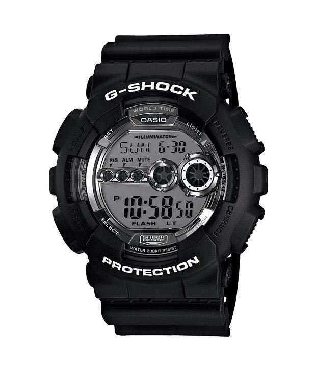 g shock silver black